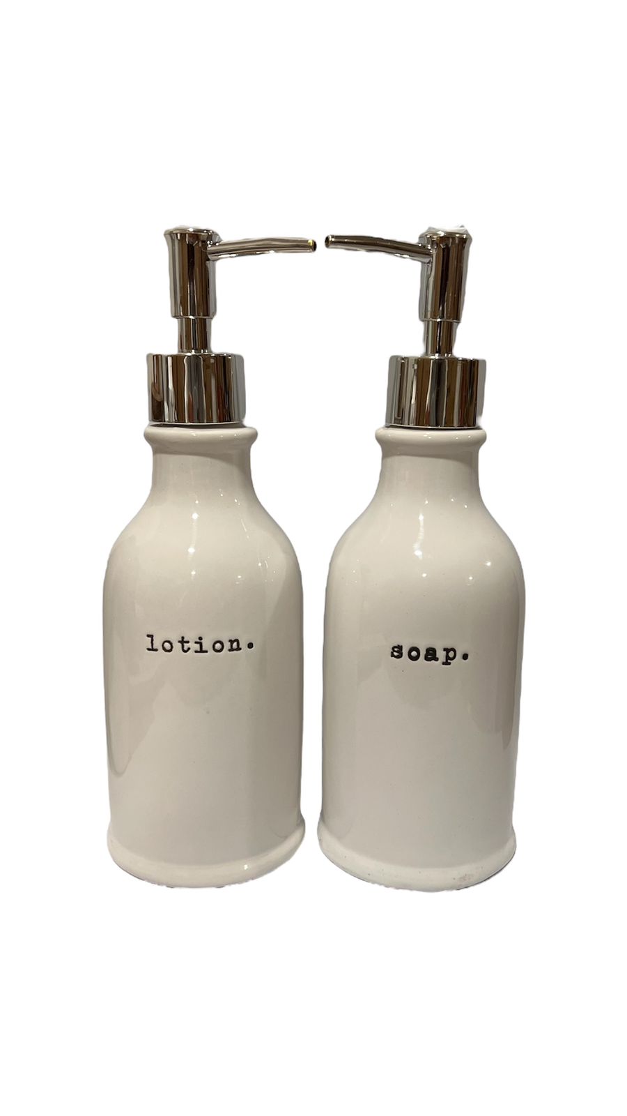 Set Dispensador de Jabón y Loción Cerámico